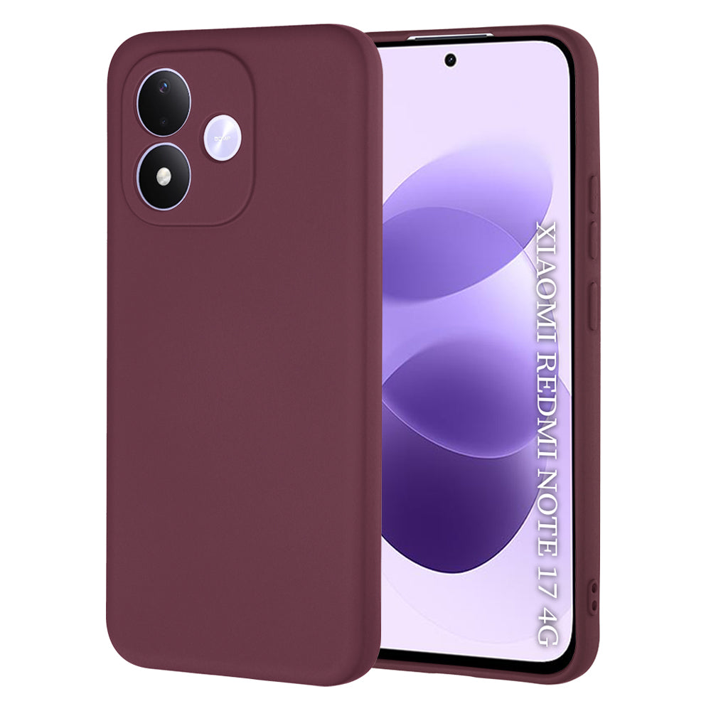 Калъф за Xiaomi Redmi Note 17 4G / Note 17 5G, Techsuit, SoftFlex, бордо
