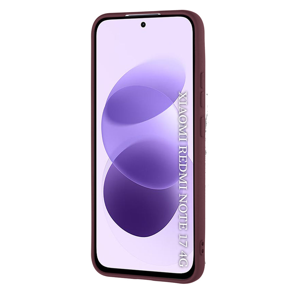 Калъф за Xiaomi Redmi Note 17 4G / Note 17 5G, Techsuit, SoftFlex, бордо
