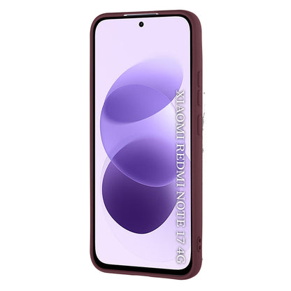 Калъф за Xiaomi Redmi Note 17 4G / Note 17 5G, Techsuit, SoftFlex, бордо
