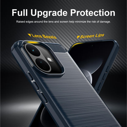 Калъф за Xiaomi Redmi Note 17 Pro, Techsuit, Carbon, синкав

