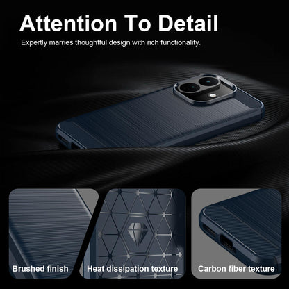 Калъф за Xiaomi Redmi Note 17 Pro, Techsuit, Carbon, синкав
