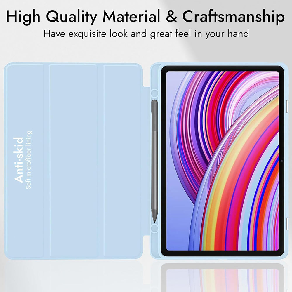 Калъф за Xiaomi Redmi Pad 2 Pro, Techsuit, Flex Trifold, Тъмносин