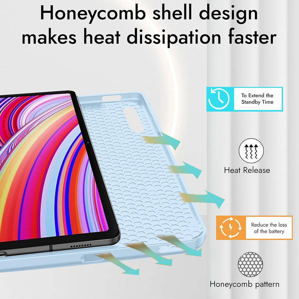 Калъф за Xiaomi Redmi Pad 2 Pro, Techsuit, Flex Trifold, Тъмносин