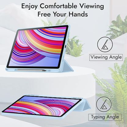 Калъф за Xiaomi Redmi Pad 2 Pro, Techsuit, Flex Trifold, Тъмносин