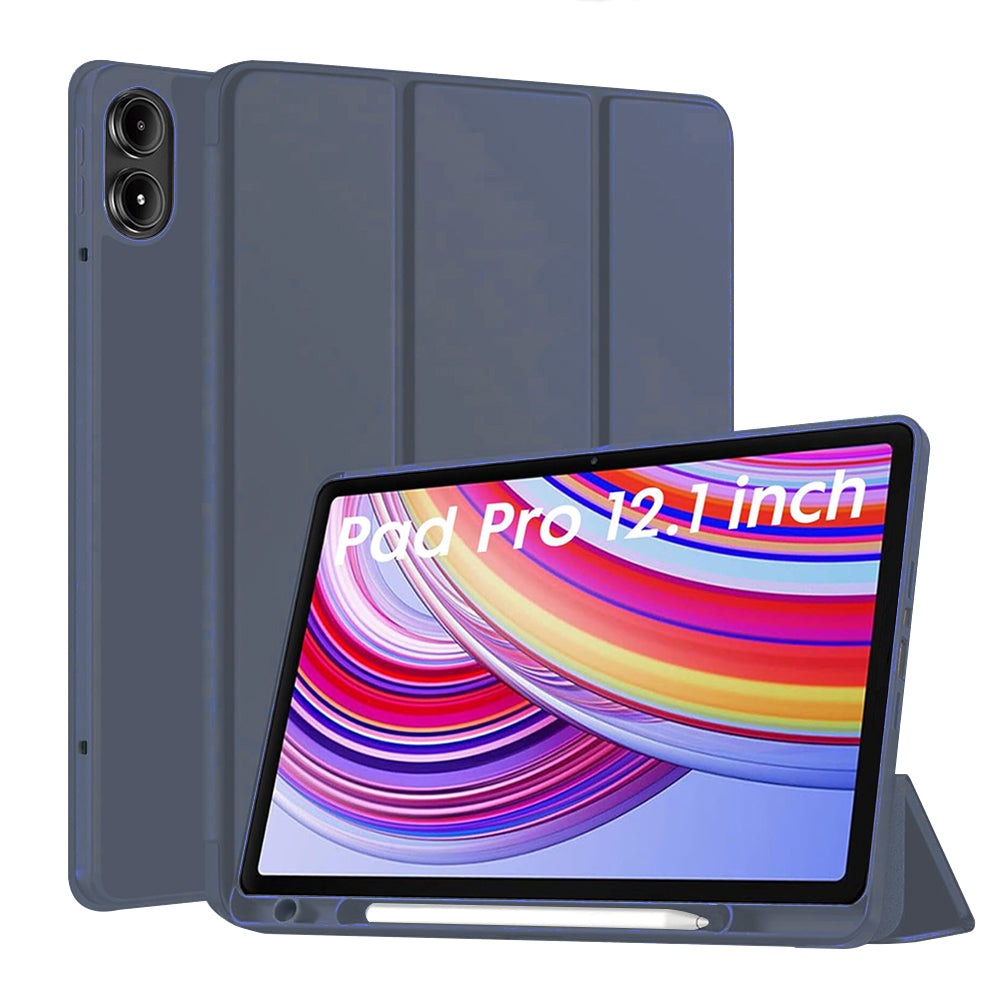 Калъф за Xiaomi Redmi Pad Pro / Pad / Pad Pro 5G, Techsuit, Flex Trifold, Тъмносин