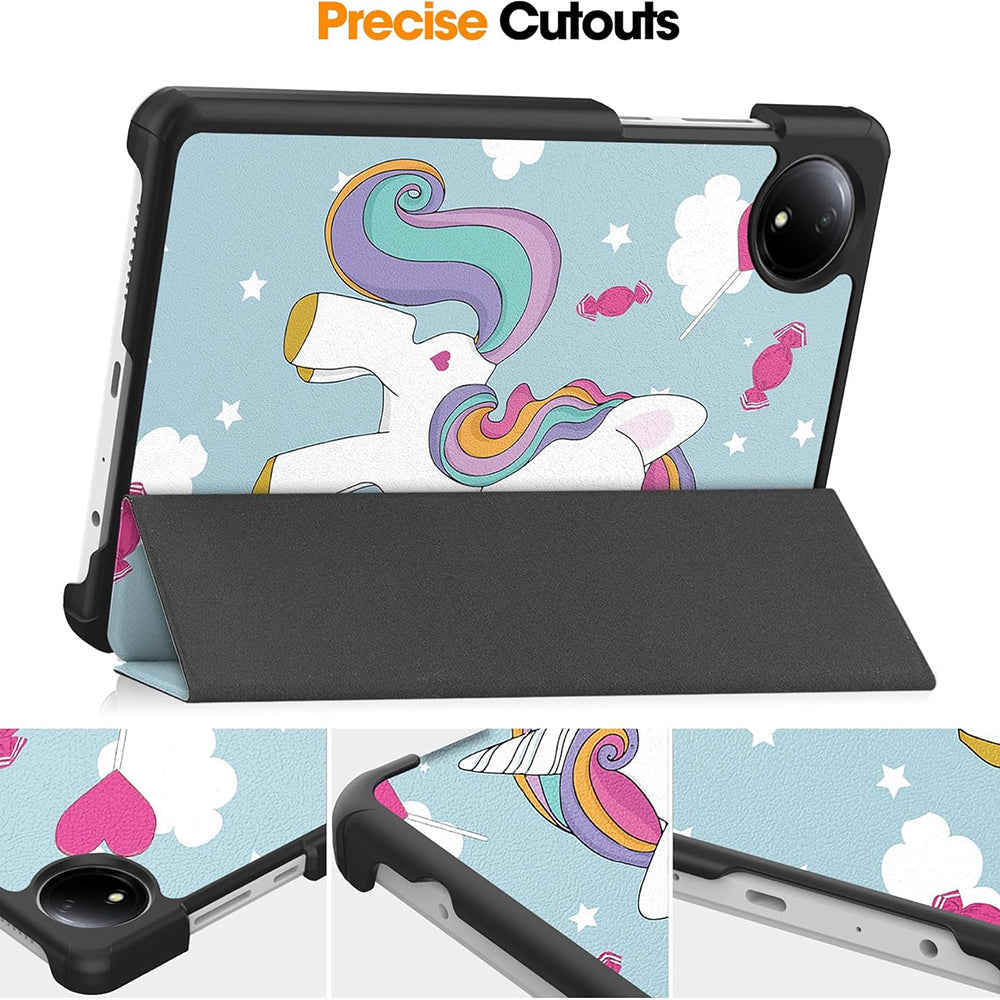 Калъф за Xiaomi Redmi Pad SE 8.7, Techsuit, FoldPro Unicorn, Многоцветен