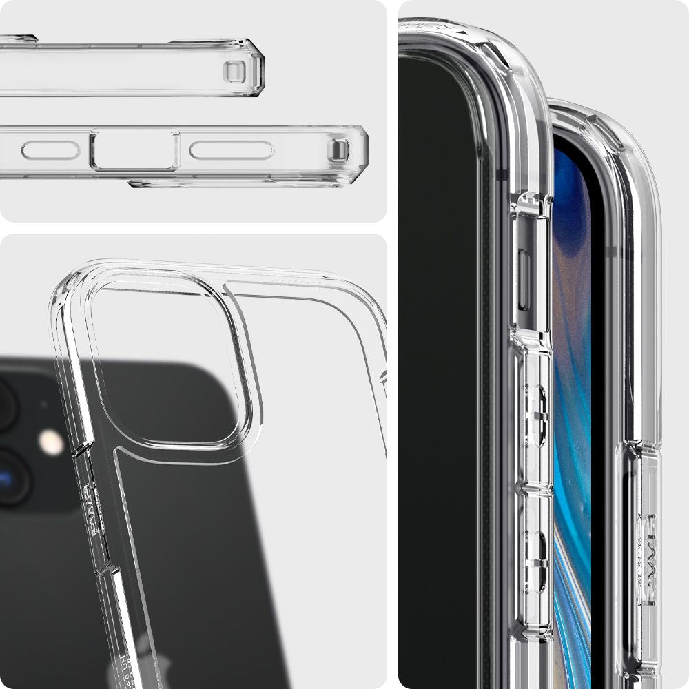 Калъф за Apple iPhone 12 / 12 Pro, Spigen, Ultra Hybrid, Прозрачен ACS01702