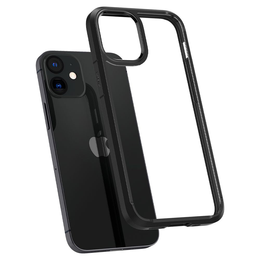 Калъф за Apple iPhone 12 / 12 Pro, Spigen, Ultra Hybrid, Черен ACS01703