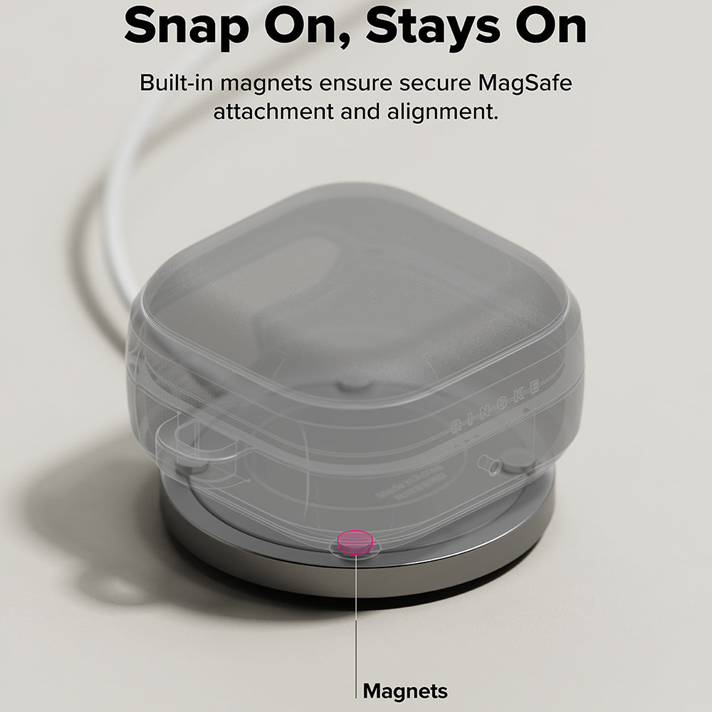 Калъф Ringke Onyx Magnetic за Samsung Galaxy Buds4 / Buds4 Pro, Сив