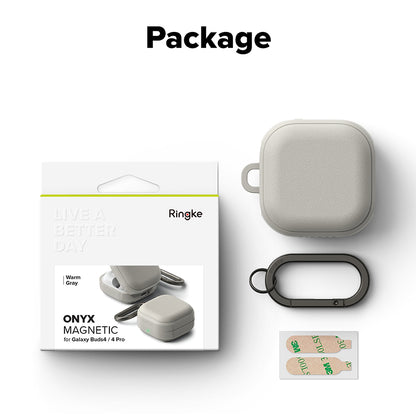 Калъф Ringke Onyx Magnetic за Samsung Galaxy Buds4 / Buds4 Pro, Сив