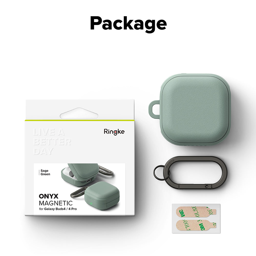 Калъф Ringke Onyx Magnetic за Samsung Galaxy Buds4 / Buds4 Pro, зелен