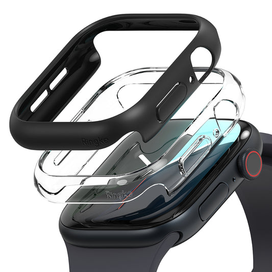 Калъф Ringke Slim за Apple Watch Series 10 / 11 42мм, комплект 2 броя, матово черен / прозрачен