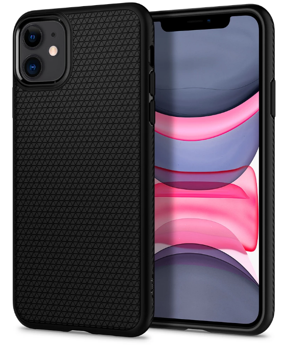 Калъф за Apple iPhone 11, Spigen, Liquid Air, Черен