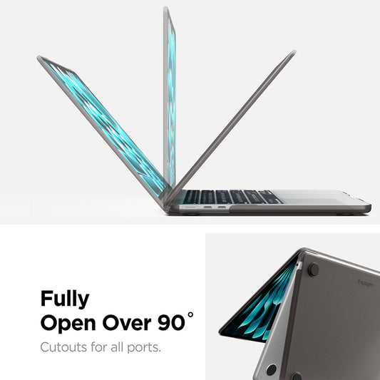 Калъф Spigen Airskin за Apple MacBook Air 13 инча (2026) / (2025) / (2024) / (2022), Черен сатен ACS11531