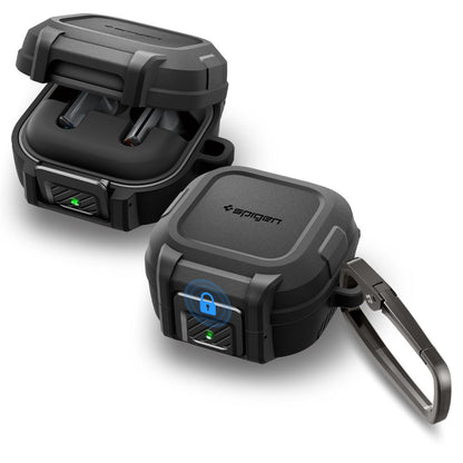 Калъф Spigen Lock Fit за Samsung Galaxy Buds4 / Buds4 Pro, Мат Черен ACS11202