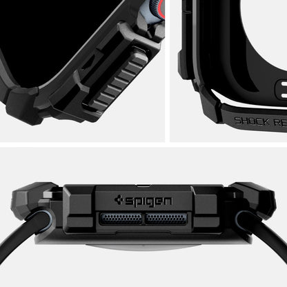 Калъф Spigen Rugged Armor за Apple Watch Series 10 / 11 42mm, Черен ACS08585
