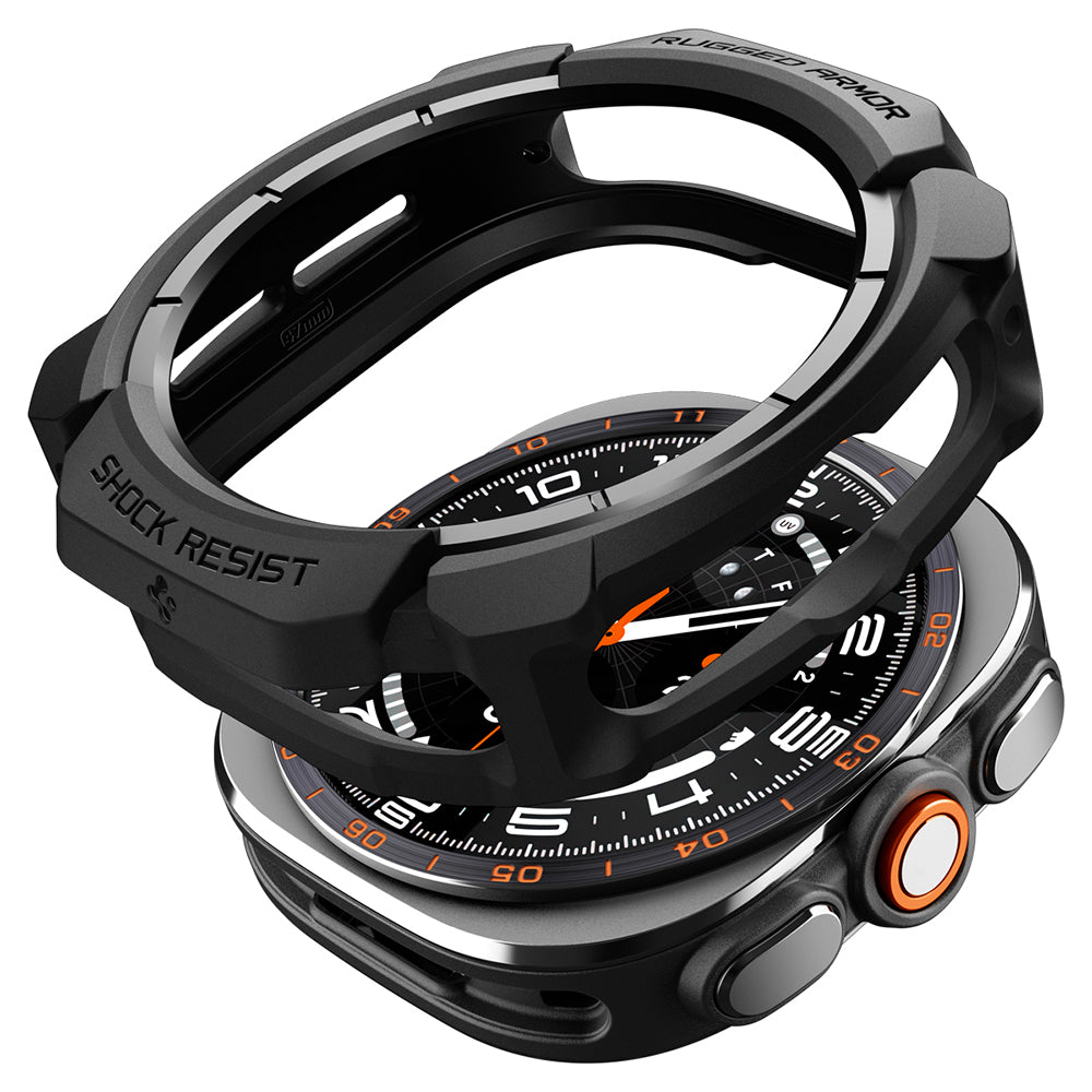 Калъф Spigen Rugged Armor за Samsung Galaxy Watch Ultra2, Матиран Черен ACS11611