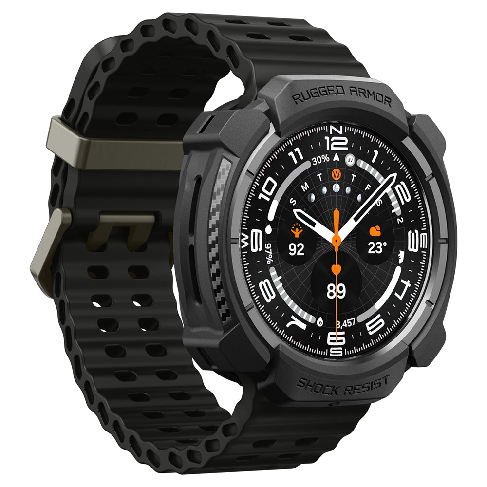 Калъф Spigen Rugged Armor за Samsung Galaxy Watch Ultra2, Матиран Черен ACS11611
