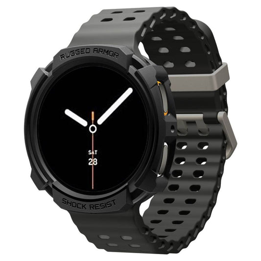 Калъф Spigen Rugged Armor за Samsung Galaxy Watch8 44mm, Матиран Черен ACS10006