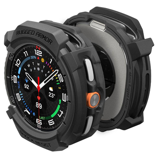 Калъф Spigen Rugged Armor за Samsung Galaxy Watch8 Classic, Матово Черен ACS10012