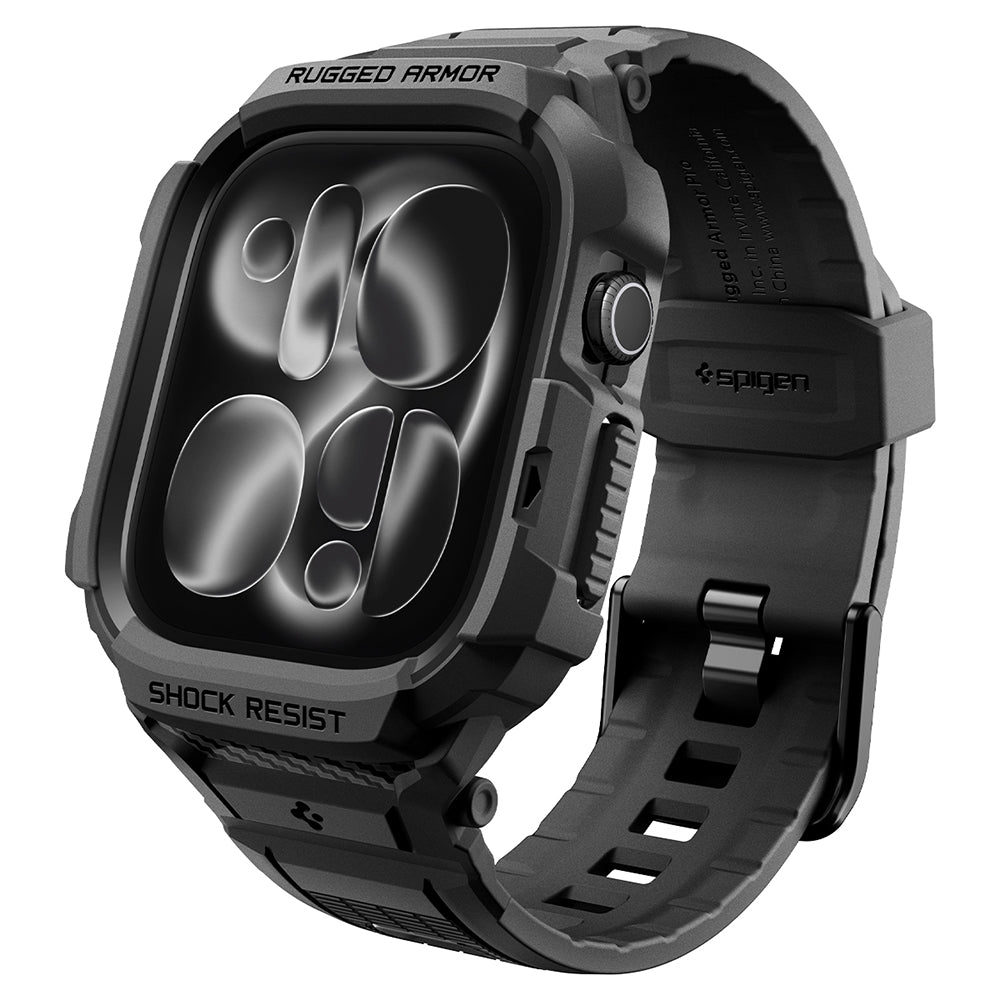 Калъф Spigen Rugged Armor Pro за Apple Watch Series 12 42mm, Матиран Черен ACS11883