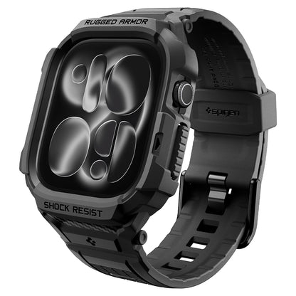 Калъф Spigen Rugged Armor Pro за Apple Watch Series 12 42mm, Матиран Черен ACS11883