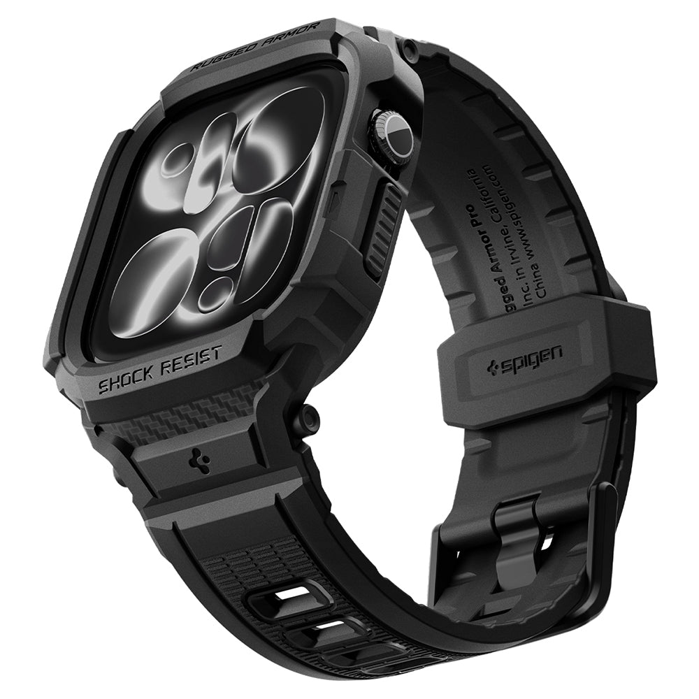 Калъф Spigen Rugged Armor Pro за Apple Watch Series 12 42mm, Матиран Черен ACS11883