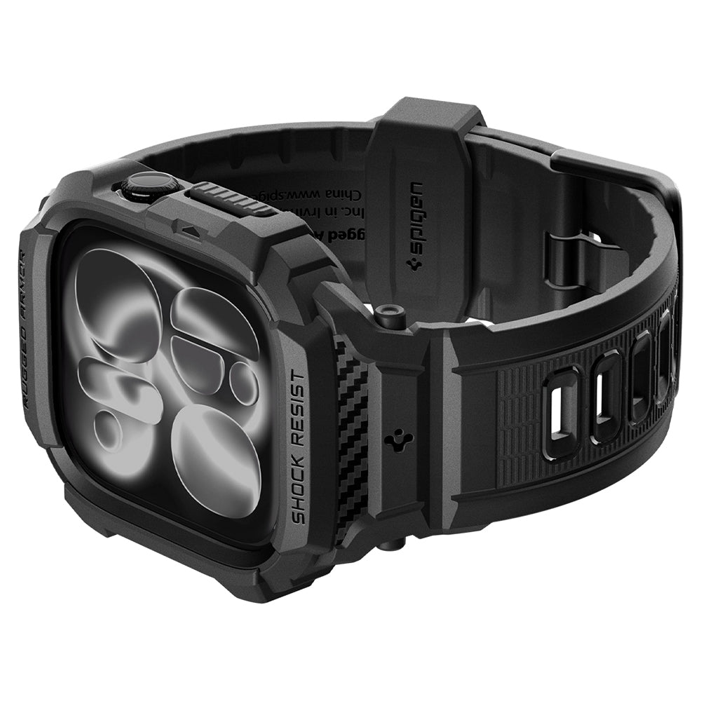 Калъф Spigen Rugged Armor Pro за Apple Watch Series 12 42mm, Матиран Черен ACS11883