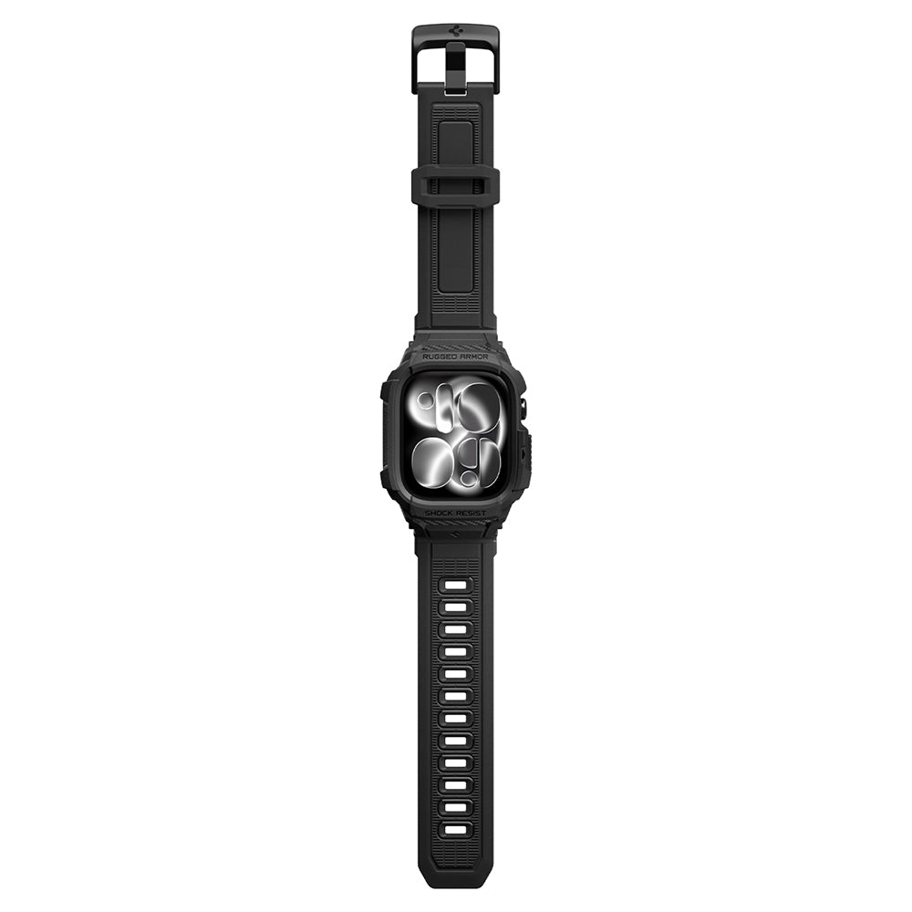 Калъф Spigen Rugged Armor Pro за Apple Watch Series 12 42mm, Матиран Черен ACS11883