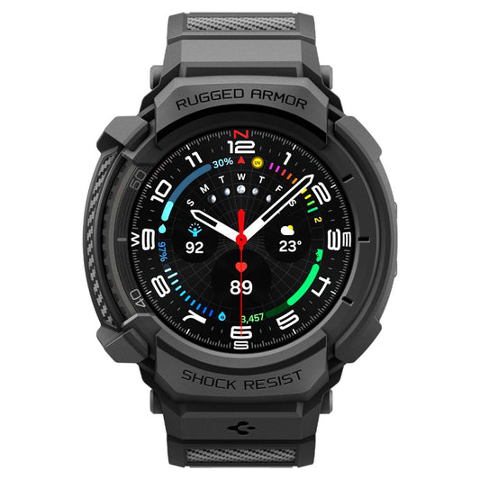 Калъф Spigen Rugged Armor Pro за Samsung Galaxy Watch8 Classic, Матово Черен ACS10013