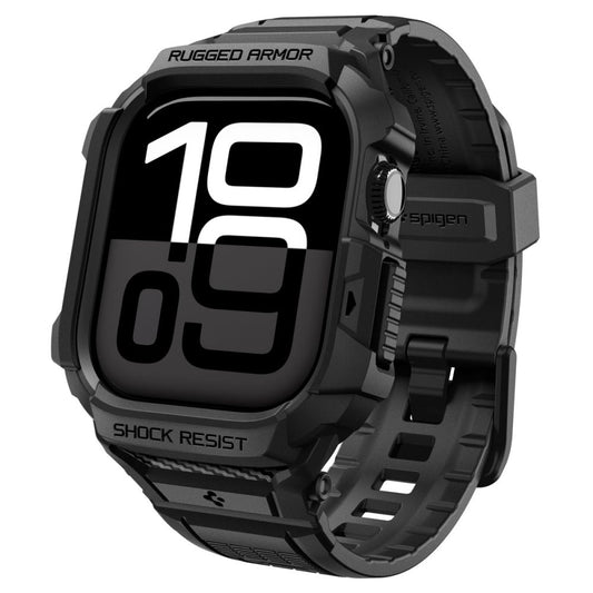 Калъф Spigen Rugged Armor Pro V2 за Apple Watch Series 10 / 11 42mm, Матово Черен ACS10494