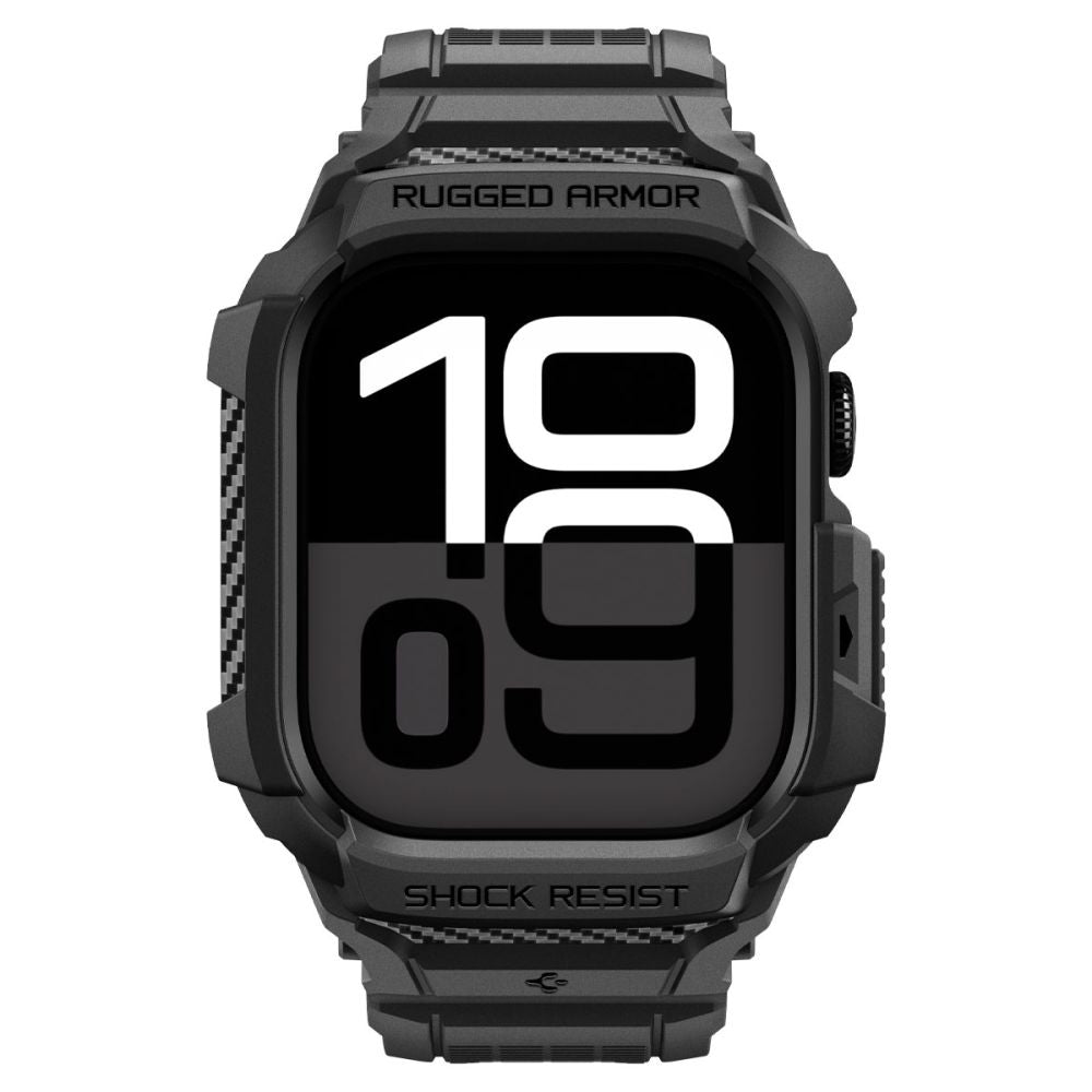 Калъф Spigen Rugged Armor Pro V2 за Apple Watch Series 10 / 11 42mm, Матово Черен ACS10494