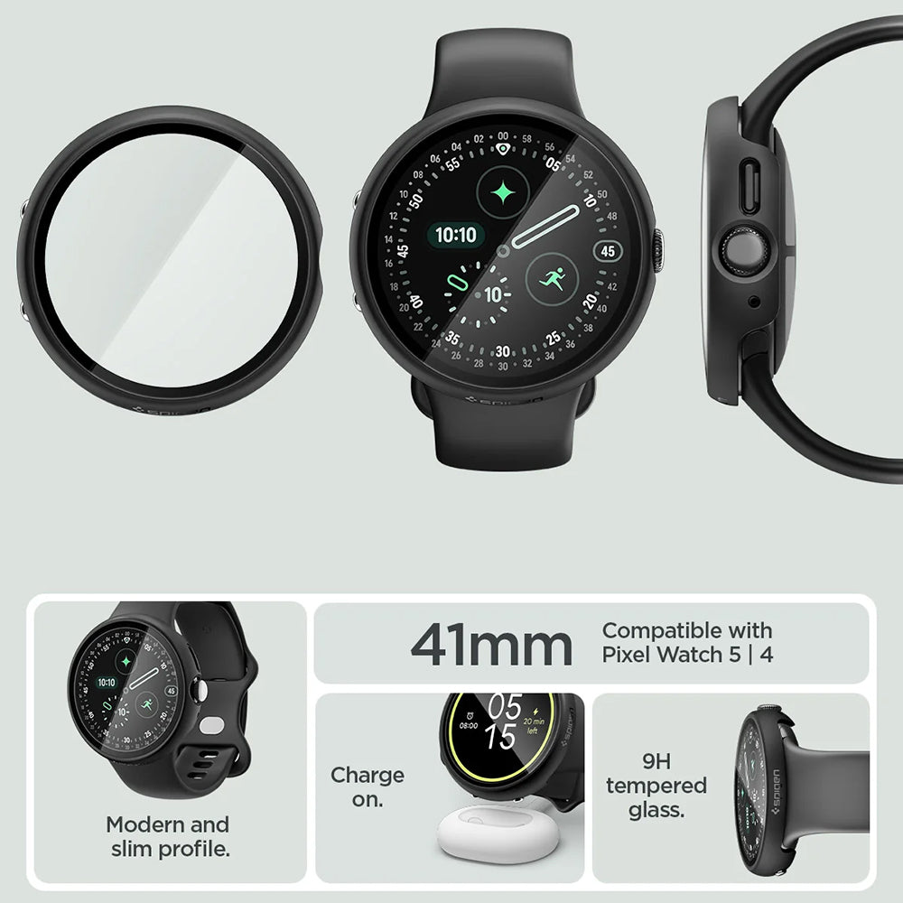 Калъф Spigen Thin Fit 360 за Google Pixel Watch 41mm Series, черен ACS11750