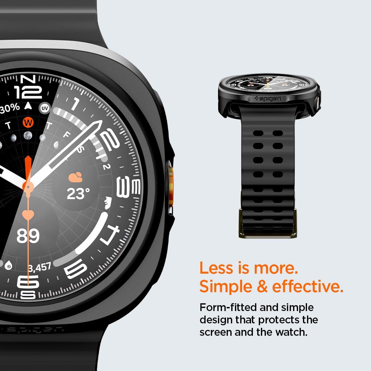 Калъф Spigen Thin Fit 360 за Samsung Galaxy Watch Ultra2, Черен ACS11609