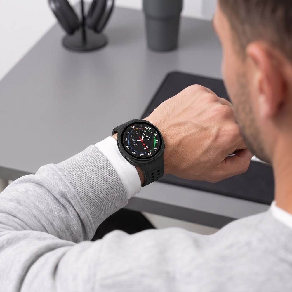 Калъф Tech-Protect Defense за Samsung Galaxy Watch 9 / Watch8 44mm, комплект от 2 броя, черен / прозрачен