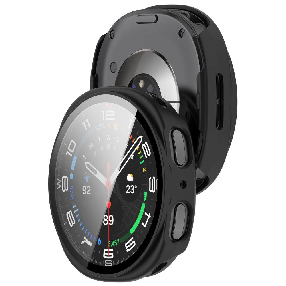 Калъф Tech-Protect Defense за Samsung Galaxy Watch 9 / Watch8 44mm, комплект от 2 броя, черен / прозрачен