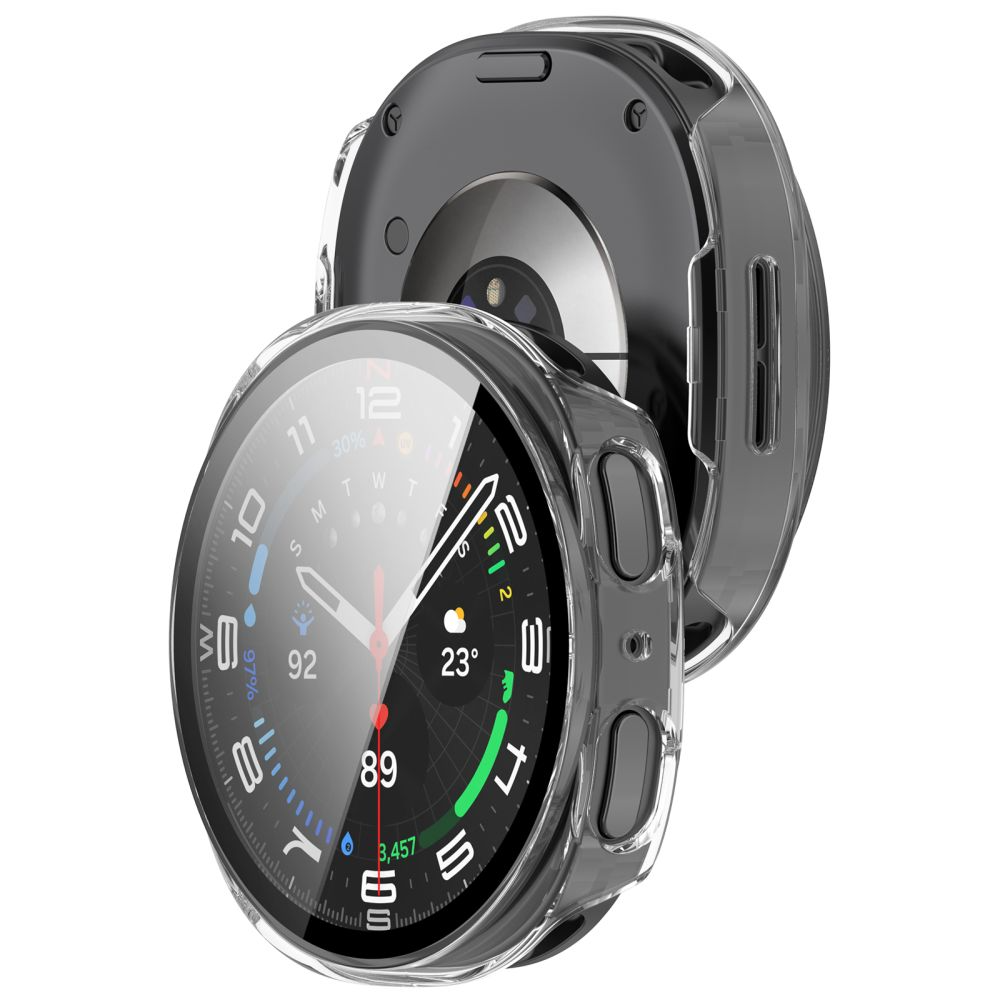 Калъф Tech-Protect Defense за Samsung Galaxy Watch 9 / Watch8 44mm, комплект от 2 броя, черен / прозрачен