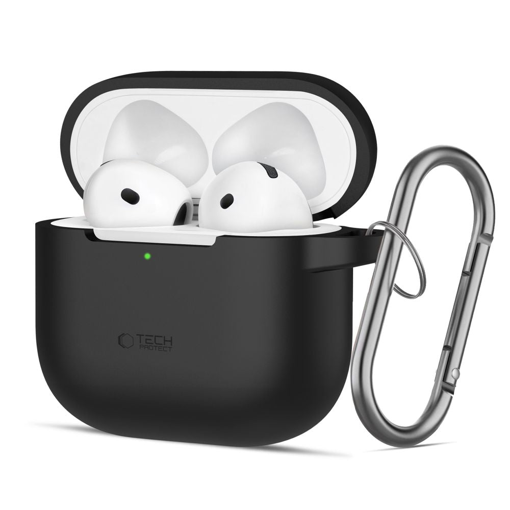 Калъф Tech-Protect Silicone Hook за Apple AirPods 4, Черен