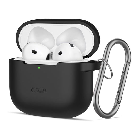 Калъф Tech-Protect Silicone Hook за Apple AirPods 4, Черен