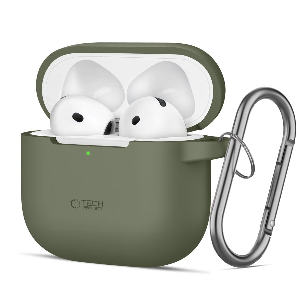 Калъф Tech-Protect Silicone Hook за Apple AirPods 4, Зелен