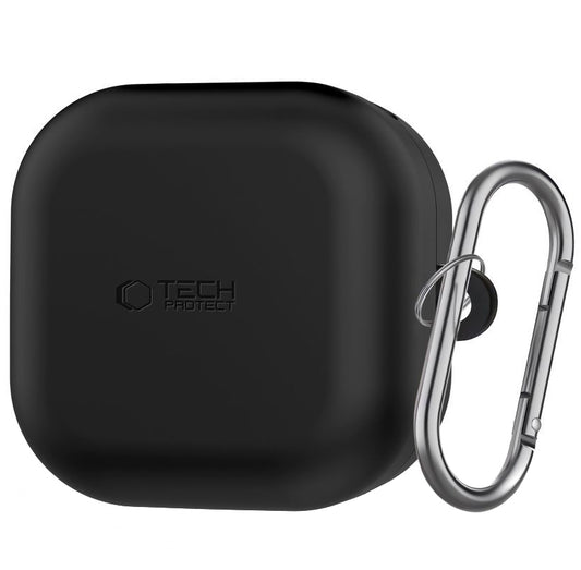 Калъф Tech-Protect Silicone Hook за Samsung Galaxy Buds4 / Buds4 Pro, Черен