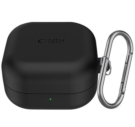 Калъф Tech-Protect Silicone Hook за Samsung Galaxy Buds4 / Buds4 Pro, Черен