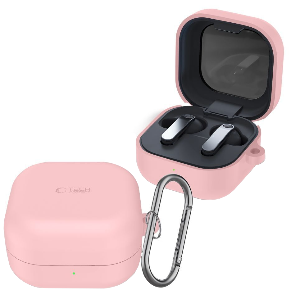 Калъф Tech-Protect Silicone Hook за Samsung Galaxy Buds4 / Buds4 Pro, Розов