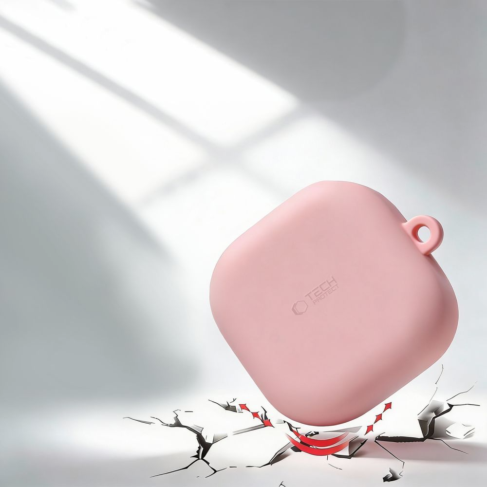 Калъф Tech-Protect Silicone Hook за Samsung Galaxy Buds4 / Buds4 Pro, Розов