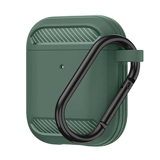 Калъф Techsuit Carbon за Apple AirPods Gen 2 / Gen 1, Зелен