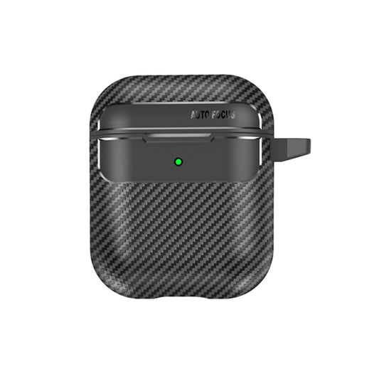 Калъф Techsuit CarbonFiber за Apple AirPods Gen 2 / Gen 1, Черен
