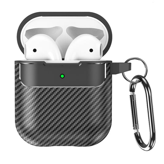 Калъф Techsuit CarbonFiber за Apple AirPods Gen 2 / Gen 1, Черен