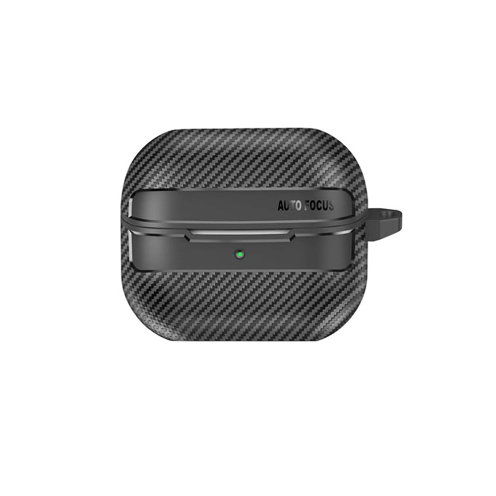 Калъф Techsuit CarbonFiber за Samsung Galaxy Buds3 FE / Buds3 Pro / Buds3, Черен