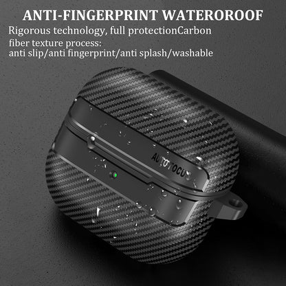 Калъф Techsuit CarbonFiber за Samsung Galaxy Buds3 FE / Buds3 Pro / Buds3, Черен