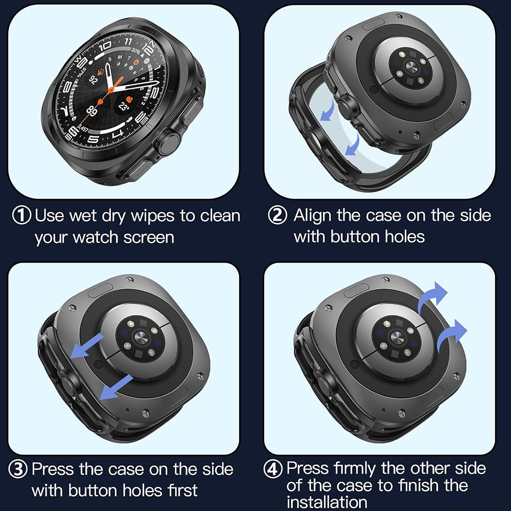 Калъф Techsuit Defense360 Pro за Samsung Galaxy Watch Ultra, Черен